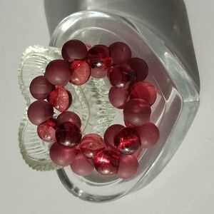 Elegant Red Beaded Bracelet